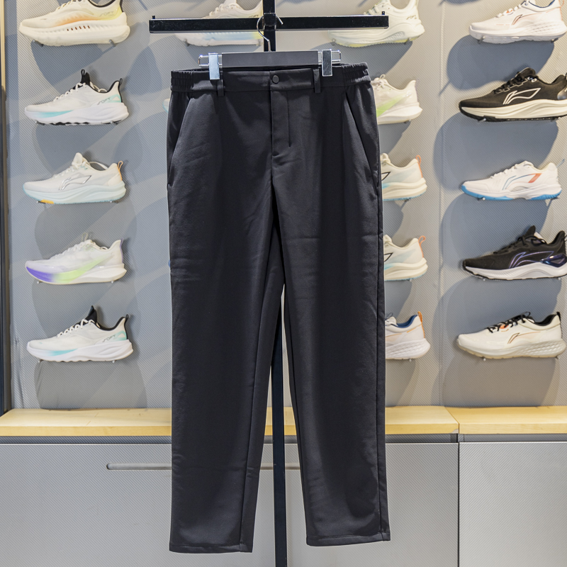 李宁直筒男子加绒保暖卫裤