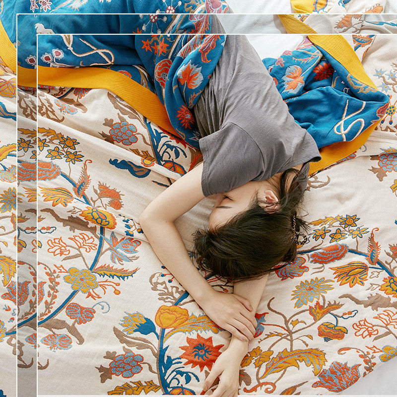 纱布毛巾被加大加k厚柔软全棉盖毯透气毛巾毯四季国潮成人床盖,床上用品,休闲毯/毛毯/绒毯,淘宝优惠券,粉丝福利购,淘宝优惠卷