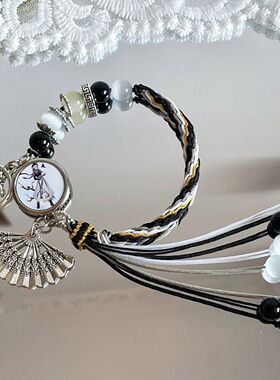 手链 归龙潮新款国风轮回手绳长命锁光语冰成品新中式