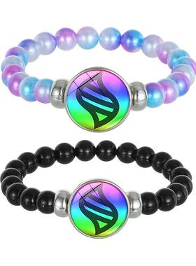 Pokemon宝可梦串珠手链mega进化超级喷火龙沙奈朵手环动漫周边