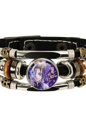 鬼灭之刃日漫谷子同人原创二次元周边时光宝石皮绳手链TH001