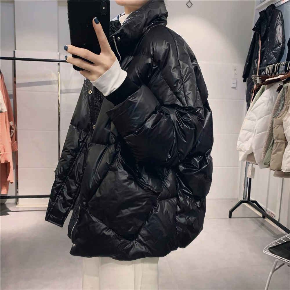 羽绒服九成品韩版宽松大码加工