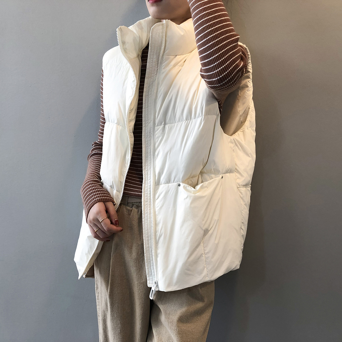 羽绒马甲宽松韩版大码