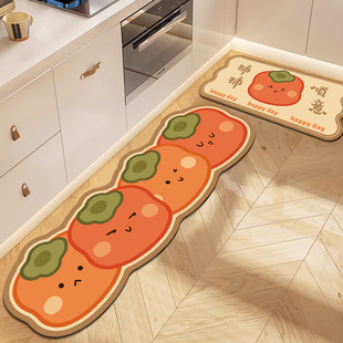 厨房地垫防滑防油可擦免洗吸水耐脏防滑餐厅灶台边用硅藻泥脚垫子