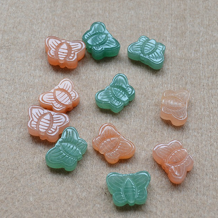 正品新疆金丝玉蝴蝶吊坠东陵玉饰品配饰 diy手工材料包玉石小配件