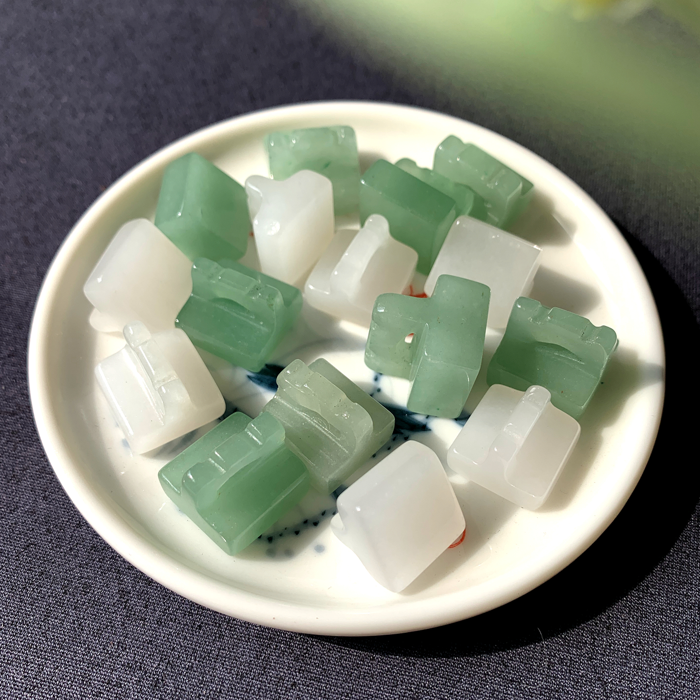 天然玉石印章绿东陵玉方印玺吊坠白玉书画闲章 diy手链配件配饰品