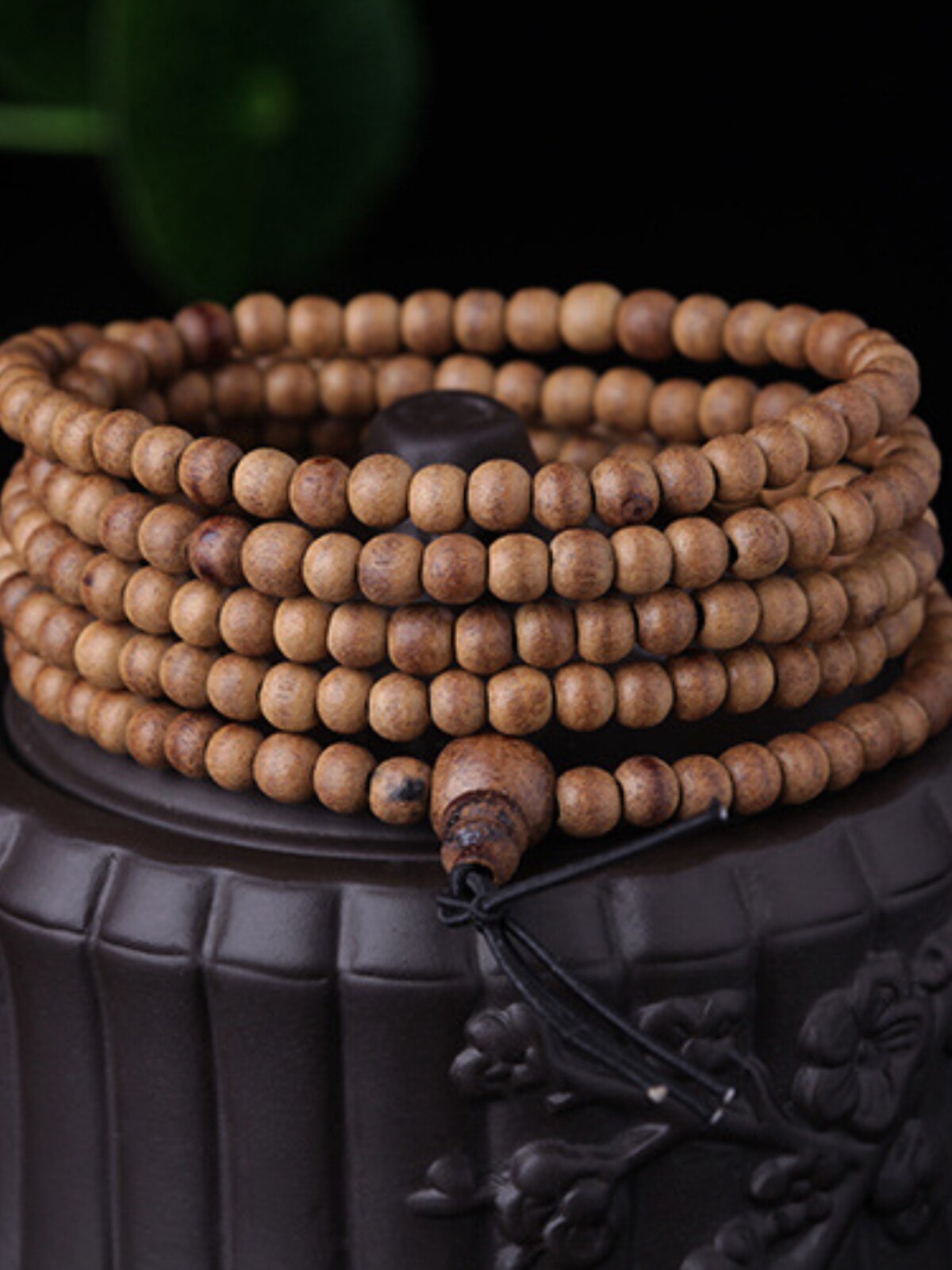 자연 베트남 나트랑 AGARWOOD 팔찌 108 비즈 남성과 여성을위한 멀티 원형 팔찌 묵주 비즈 민족 스타일 쥬얼리