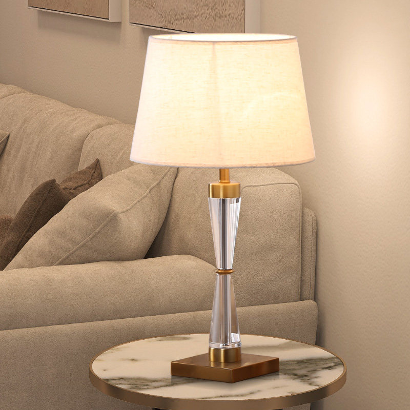 烨上轻奢后现代水晶台灯卧室床头房间温馨节能调光客厅装饰灯具