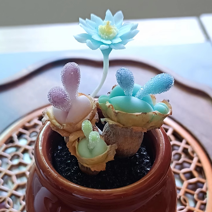 碧光环 兔子 手工仿真多肉 居仿真花