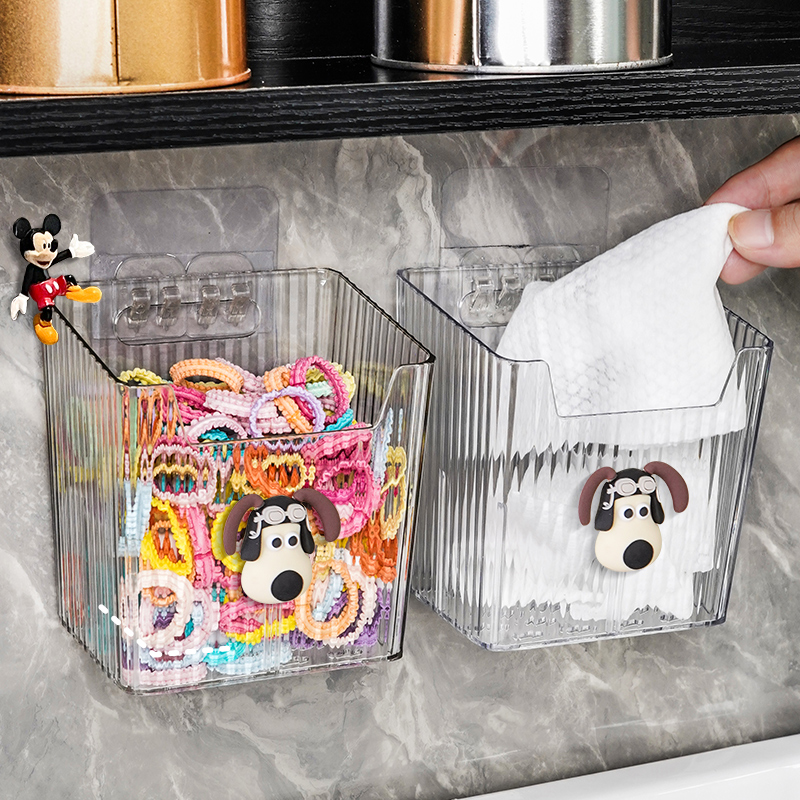 废弃洗脸巾收纳盒壁挂式