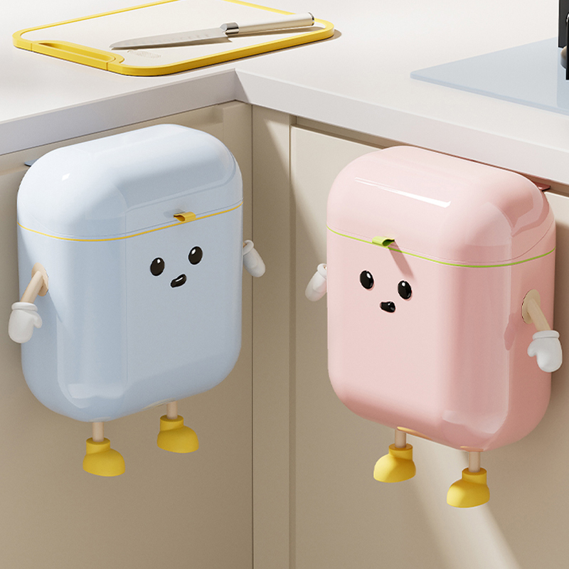 厨房垃圾桶壁挂式带盖免弯腰