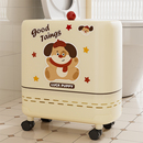 卫生间垃圾桶带盖客厅厕所窄夹缝专用可爱高颜值带轮2025新款 纸篓