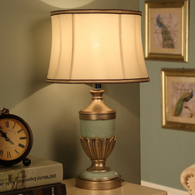 美式复古卧室床头灯 客厅书房创意温馨家用 欧式可调光装饰台灯