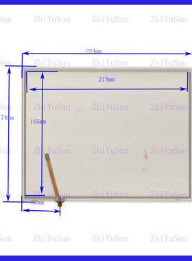 10.4寸四线电阻触摸手写外屏幕玻璃  224*174 左下出线 224*174mm