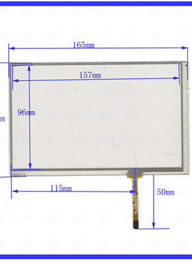 A2691A-G 四线车载工控通用触摸手写外屏幕玻璃电阻屏 165*103mm