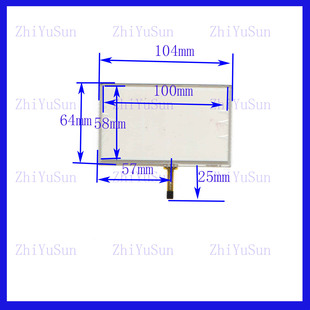 ST-04305 四线电阻触摸手写外屏幕玻璃 4.3寸  ST04305 105*65