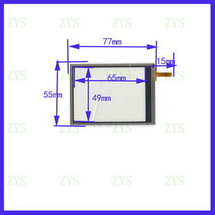 A2432C数码 55mm 通用触摸手写外屏幕玻璃四线电阻焊接77