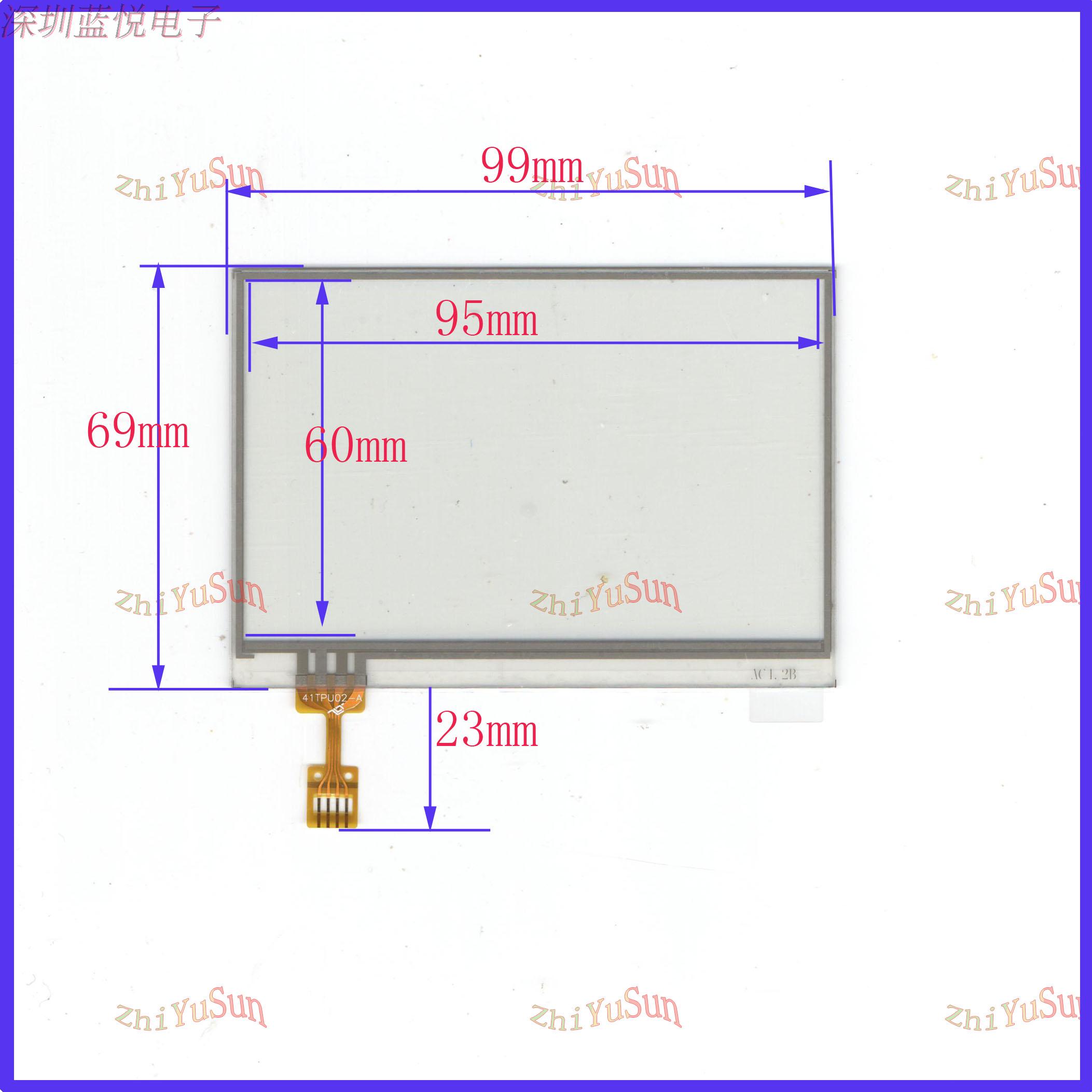 用于4.1寸NEC显示屏NL8048HL11 的触摸屏 99mm*69mm 4线AC4.2B