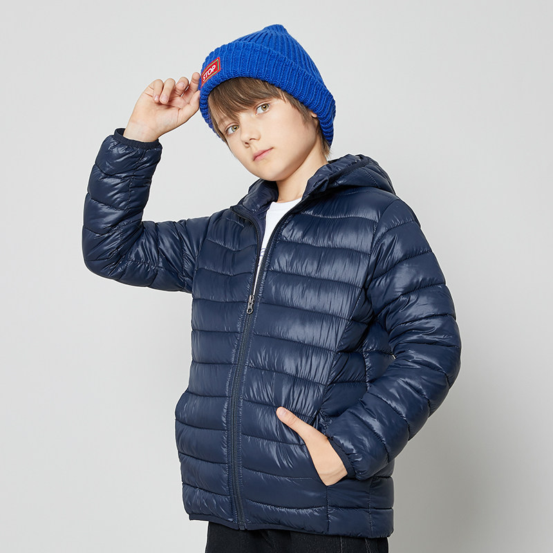 GILE儿童羽绒棉服洋气女童秋冬装加厚棉衣中大男童轻薄棉袄潮