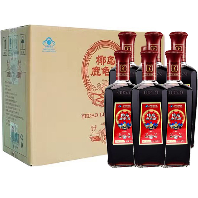 海南特产33度 椰岛鹿龟酒精制装500ml*6瓶装 鹿茸养生补酒保健酒,酒类,养生配制酒,淘宝优惠券,粉丝福利购,淘宝优惠卷