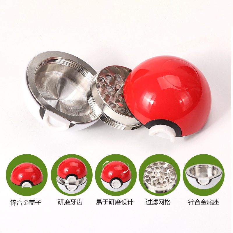 卡通死侍龙珠皮卡丘精灵球磨烟器pokemon go 55MM星球大战研磨器