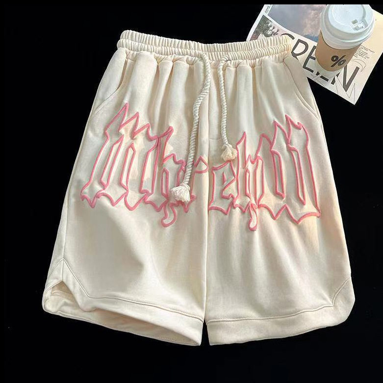 夏季2024新款运动短裤女休闲美式百搭五分裤男潮流宽松直筒篮球裤