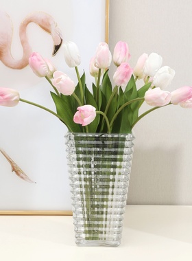 兰桂坊高端手感保湿仿真拉菲郁金香摄影摆件北欧家居客厅装饰