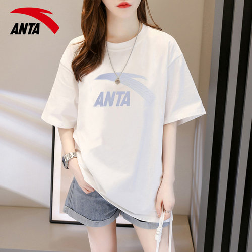 安踏短袖女大logo短袖