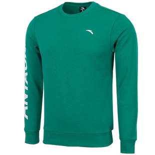 安踏长袖卫衣女装外套黑色2025秋季新款官网修身打底衫大logo上衣