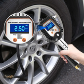 气压表高精度胎压表带充气头汽车轮胎压监测器计数显加气枪打气嘴
