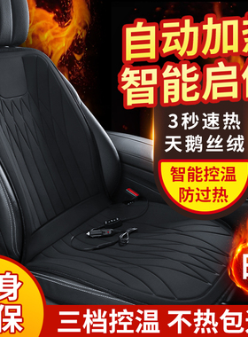 汽车坐垫冬季座椅电加热垫改装单片车载12V24V保暖毛绒主驾驶座垫
