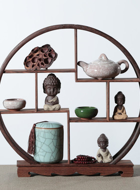 古玩博古架茶室书房小摆件展示架