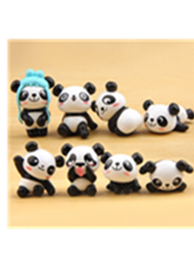 zakka杂货熊猫俏皮白搭造景diy