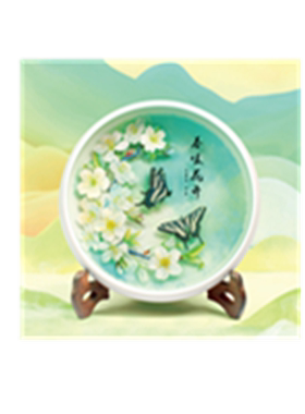 手工彩绘香脂画摆件结婚礼品创意