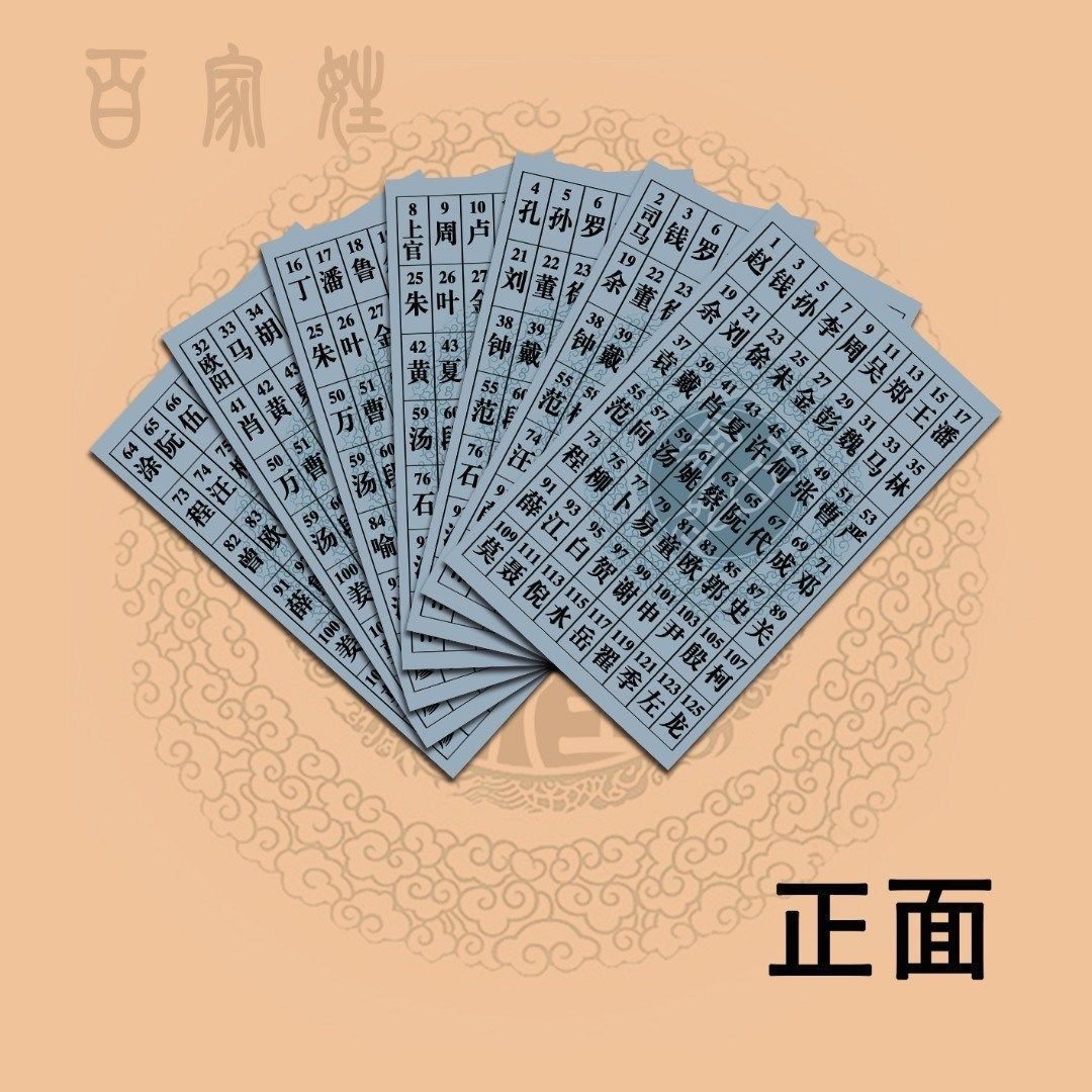 姓氏百家姓读心术魔术道具扑克卡牌亲子互动猜年龄姓氏儿童小学生