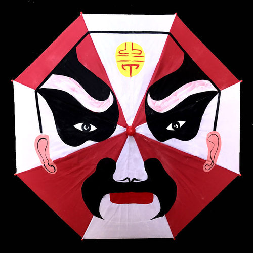 魔术道具大卫舞台伞变手绘脸谱
