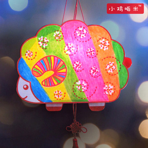 2024年新款DIY羊灯笼自制作材料包 半成品幼儿园儿童卡通创意发光