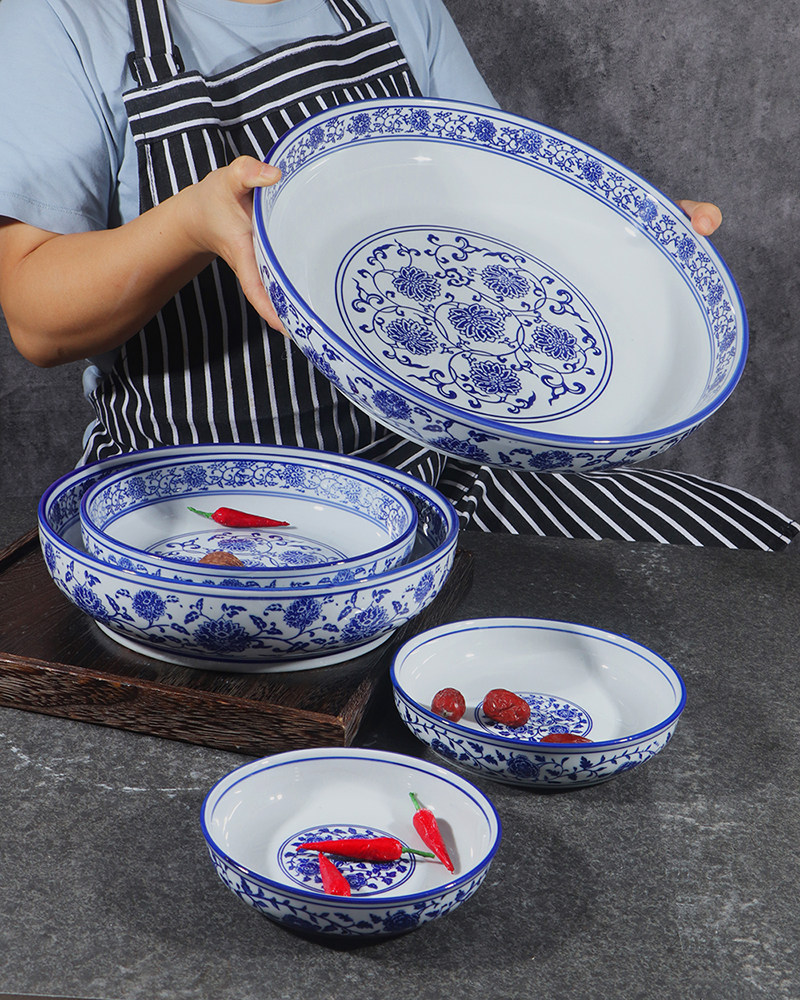 青花瓷水煮鱼大碗酸菜鱼大盆碗中式家用毛血旺专用碗酒店陶瓷汤盆,餐饮具,碗,淘宝优惠券,粉丝福利购,淘宝优惠卷