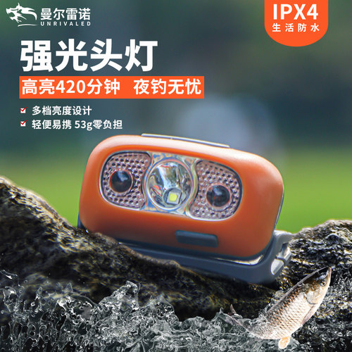 曼儿雷诺头灯强光超亮超长续航