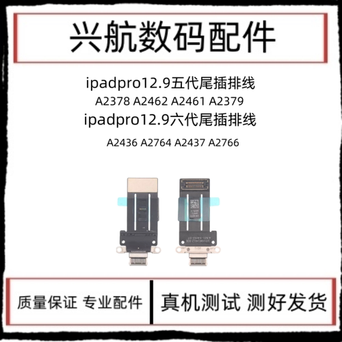 适用iPadPro12.9五代尾插排线A2378 A2462 充电排线12.9六代尾插