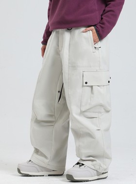 gsousnow滑雪裤2025新款男女防风防水保暖宽松透气休闲裤