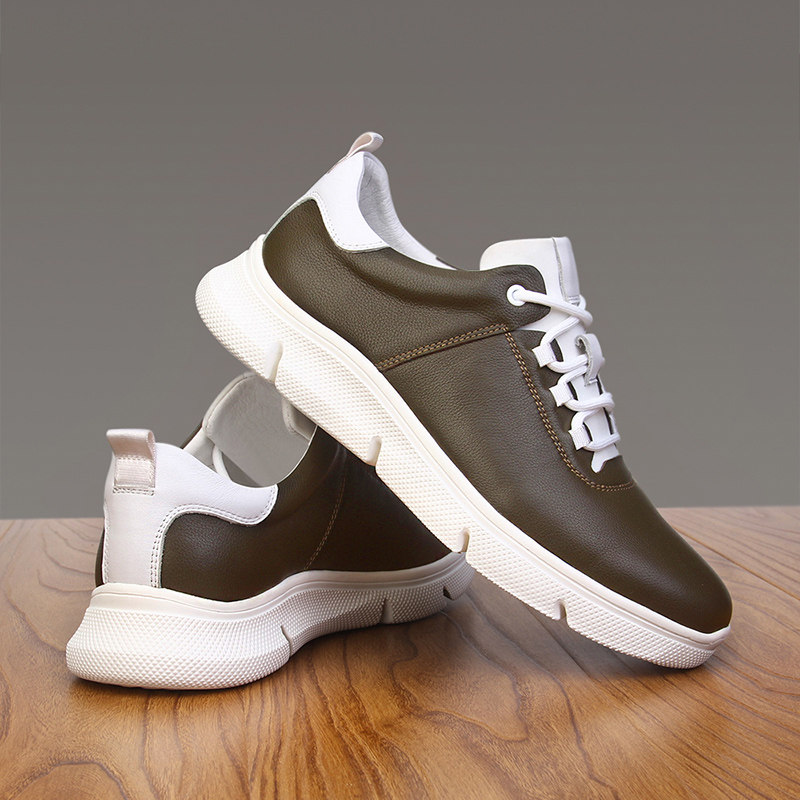 真皮轻便男士运动休闲鞋
