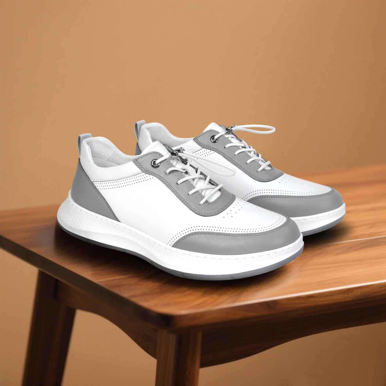 奥勒伦秋季真皮轻质运动休闲鞋