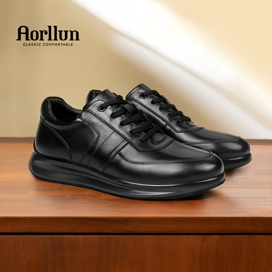 男士真皮小牛皮商务休闲皮鞋