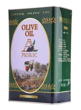 年货阿格利司 进口纯橄榄油4000ml*2桶装 健康食用家庭烹饪专用