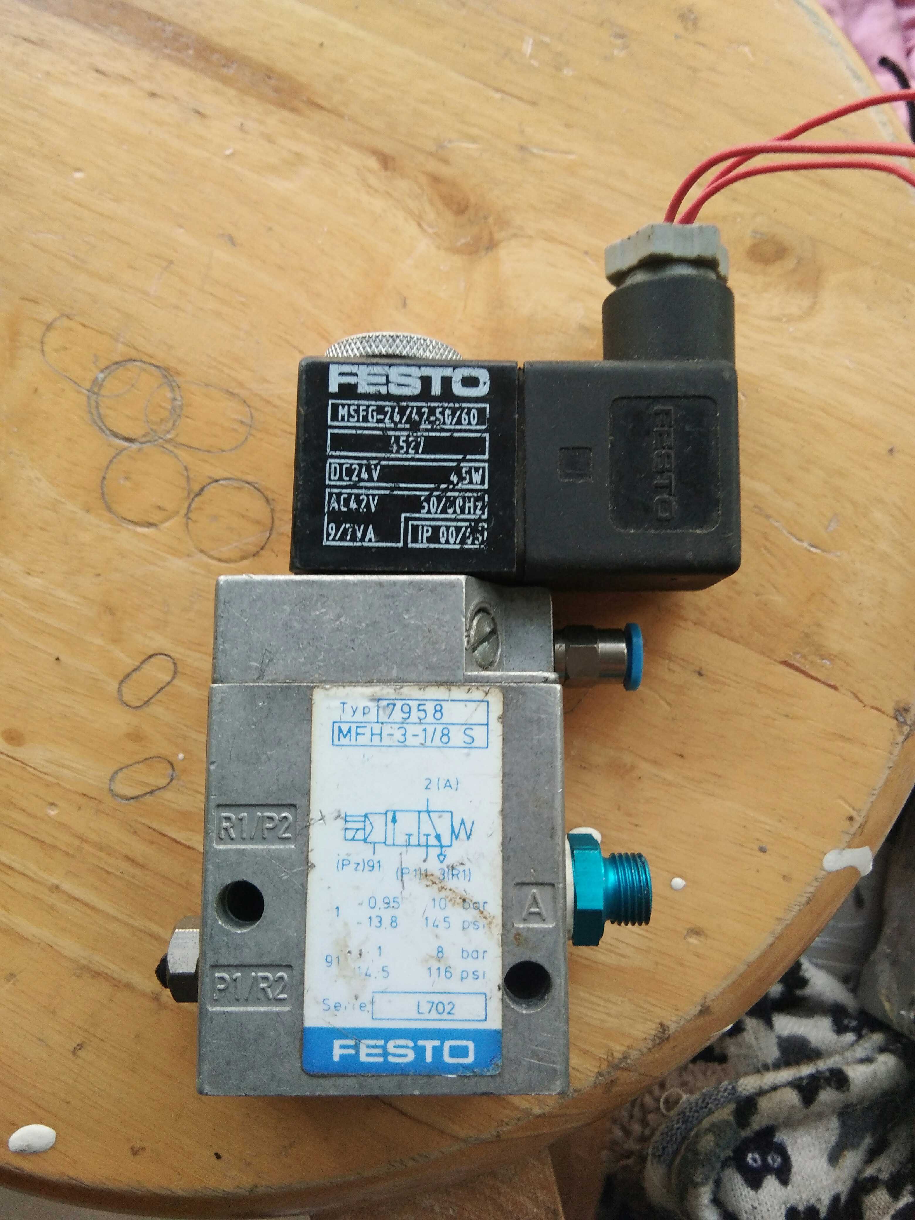 FESTO MFH-3-1/8电磁阀 原装拆机件 DC24V
