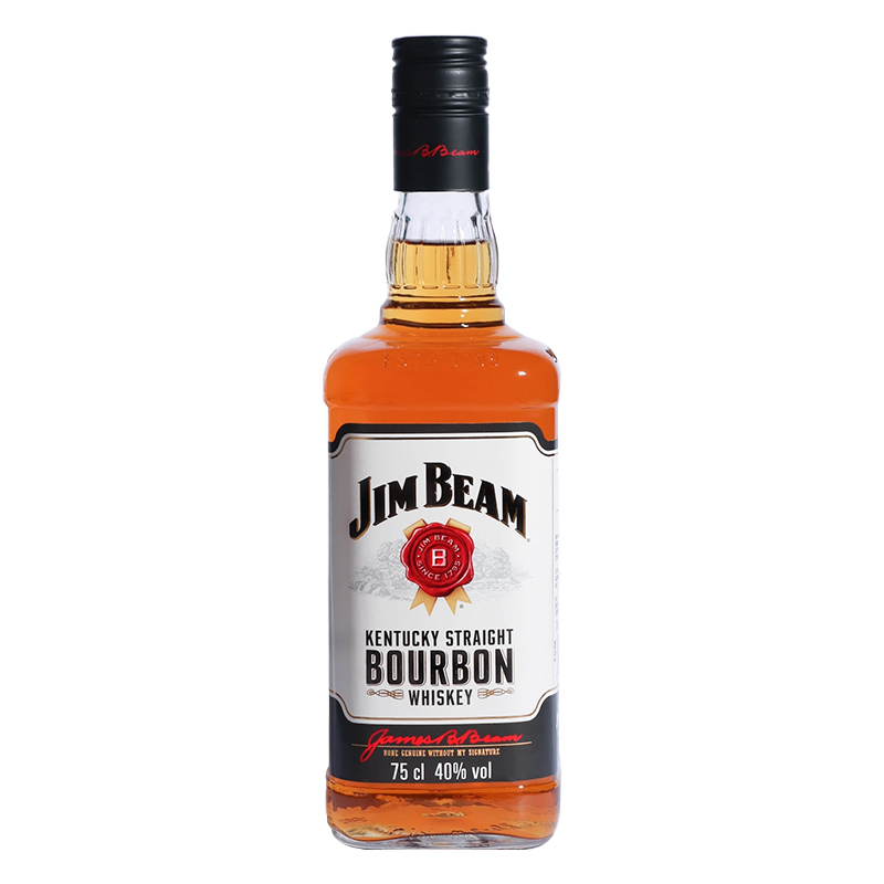 美国进口金宾 波本威士忌洋酒jim beam白占边波旁嗨棒可乐桶750ml