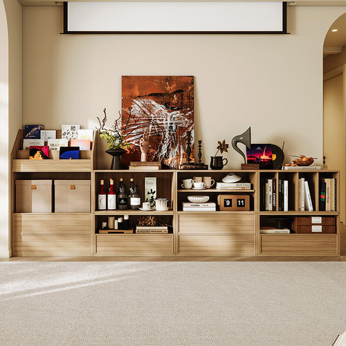 索菲亚全屋定制电视柜客厅家用实木储物柜一体靠墙电视柜19800