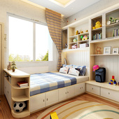 官方索菲亚榻榻米床衣柜一体多功能飘窗床全屋定制卧室榻榻米定制