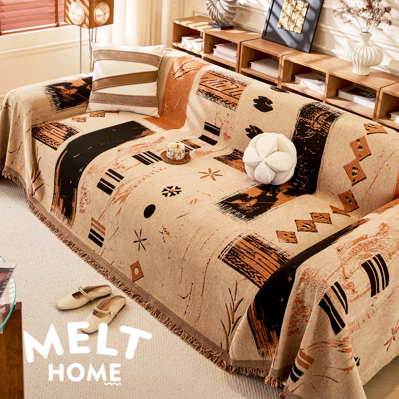 加厚意式轻奢雪尼尔沙发巾